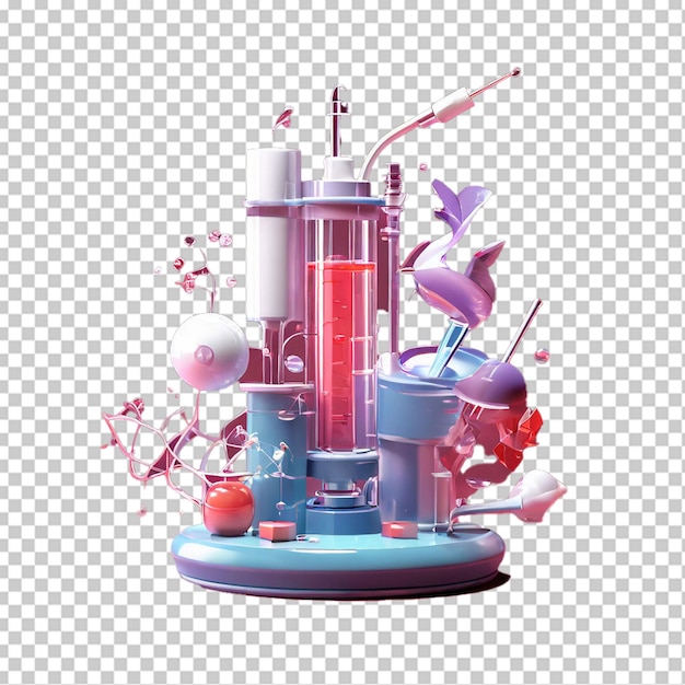 PSD syringe 3d icon with transparent background