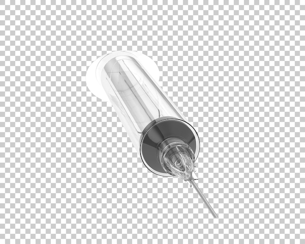 Syringe on transparent background 3d rendering illustration