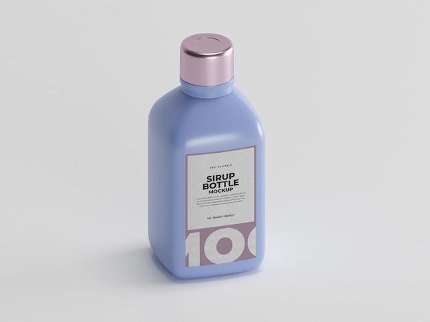 Syrup bottle mockup