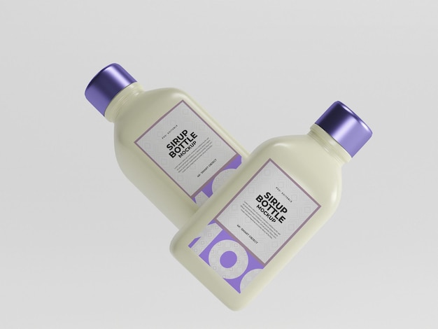 Syrup bottle mockup