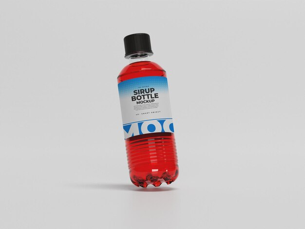 PSD syrup bottle mockup