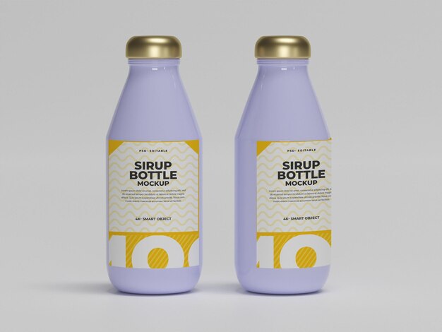 Syrup bottle mockup