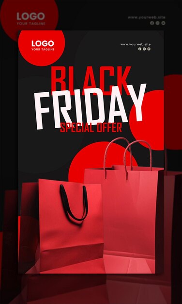 PSD szablon banera mediów społecznościowych super sale black friday