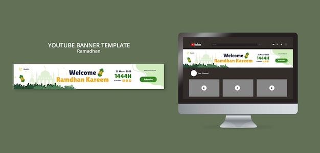 Szablon Banera Youtube Na Obchody Ramadanu