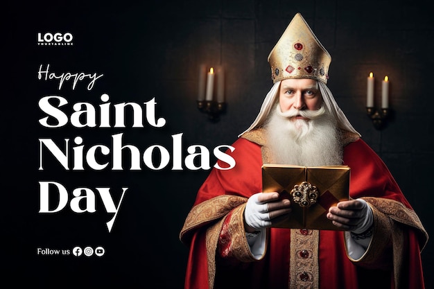 PSD szablon baneru happy sinterklaas