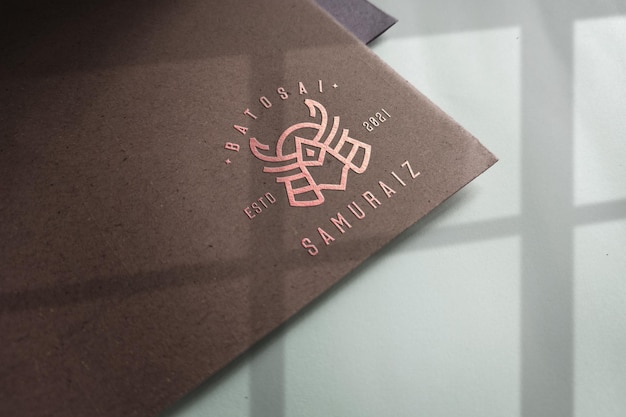 Szablon Branding Rose Gold Logo Mockup00