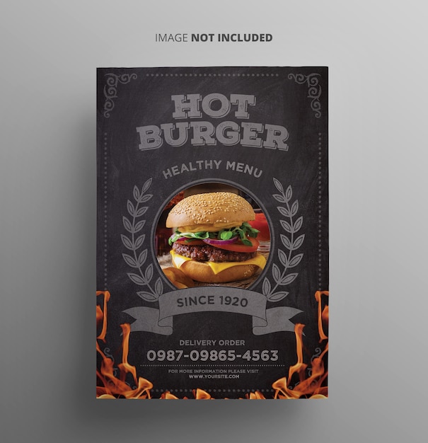 Szablon Burger Flyer