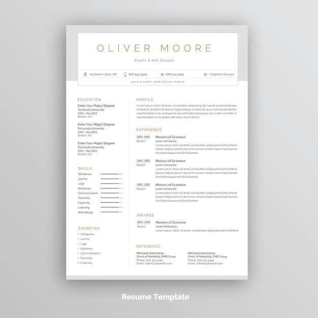 Szablon CV lub CV