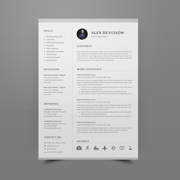 Szablon Cv Lub Edytowalny Cv