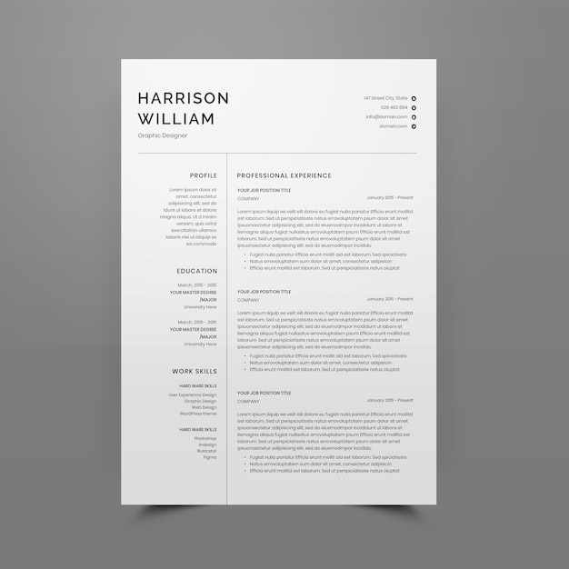 Szablon CV lub edytowalny CV