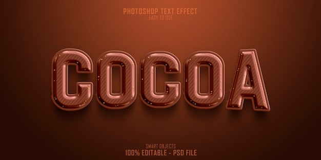 Szablon Efektu Stylu Tekstu 3d Cocoa