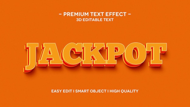 Szablon Efektu Tekstowego Jackpot 3d