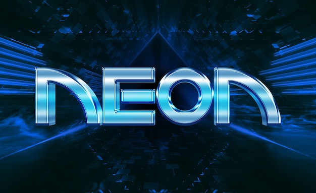 Szablon efektu tekstu neonowego technologii