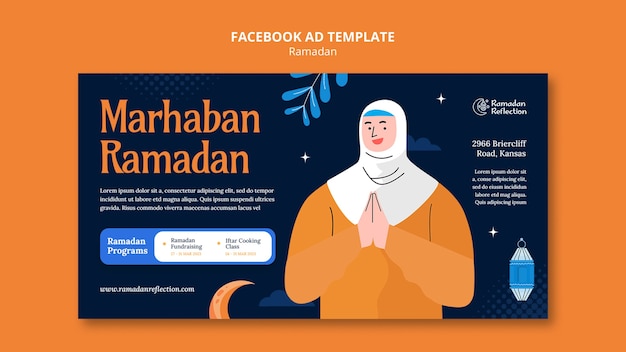 PSD szablon facebook obchodów ramadanu