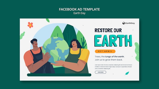 Szablon facebook obchody dnia ziemi
