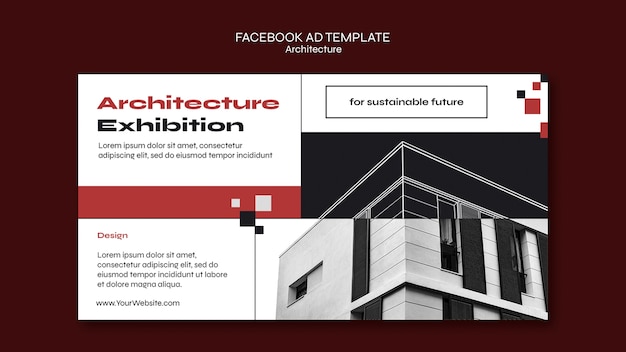 Szablon facebook projekt architektury płaskiej