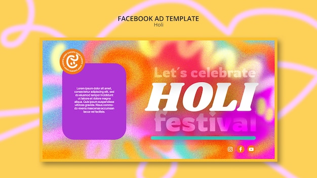 Szablon facebook uroczystości festiwalu holi