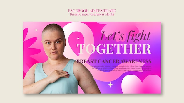 PSD szablon facebooka miesiąca świadomości raka piersi