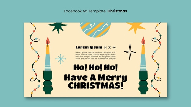 PSD szablon facebooka na obchody bożego narodzenia