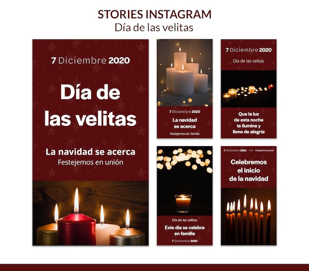 Szablon Historii Na Instagramie Dia De Las Velitas