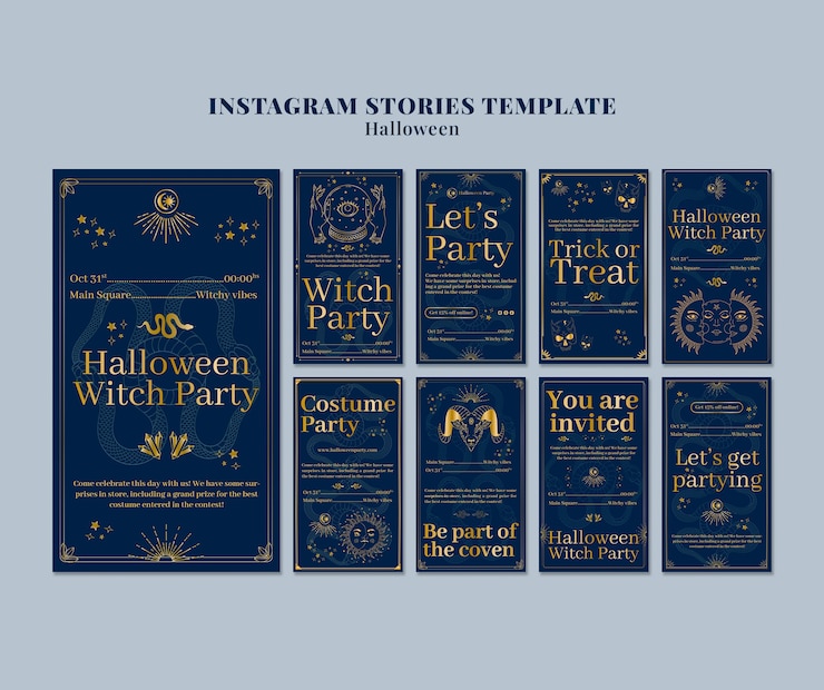 PSD szablon historii na instagramie z okazji halloween