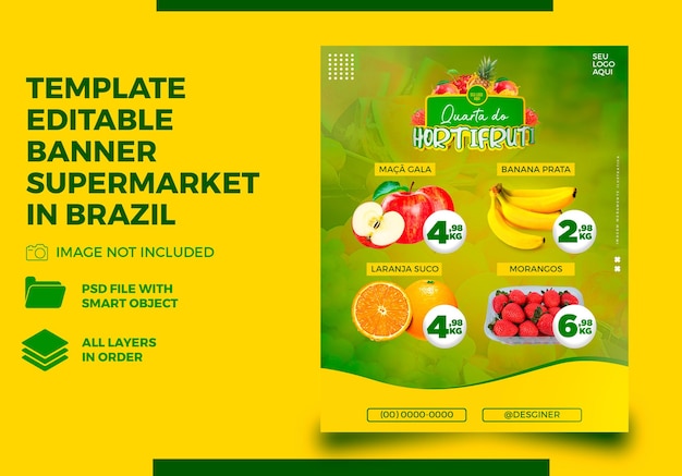 SZABLON HORTIFRUTI DO SKŁADU SUPERMARKETU