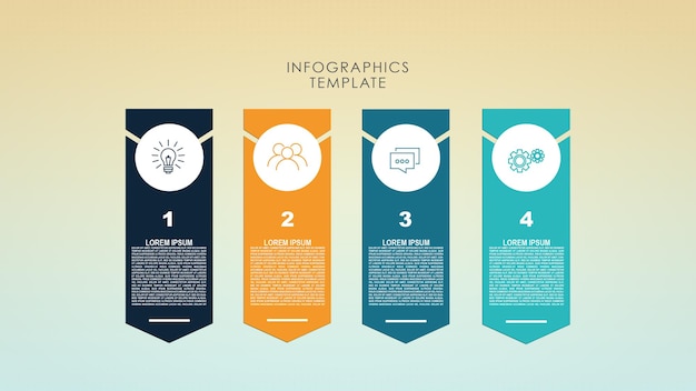 szablon infografiki dla etapów procesu biznesowego