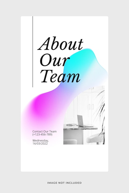 Szablon Instagram Stories z efektem gradientu PSD Design