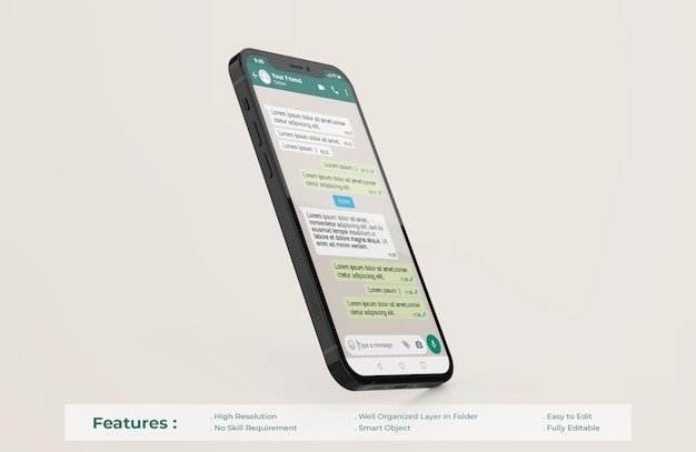 Szablon Interfejsu Whatsapp Na Makiecie Telefonu Komórkowego