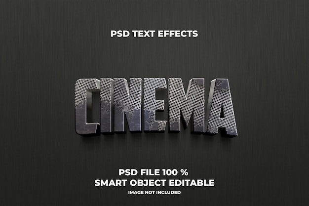 PSD szablon kino efektów tekstowych