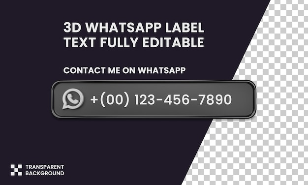 Szablon Kontaktu Etykiety Whatsapp 3d