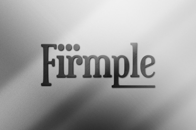 Szablon logo firmy psd w białej teksturze
