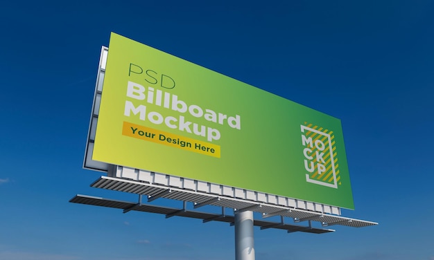 Szablon makiety billboardu, widok z boku
