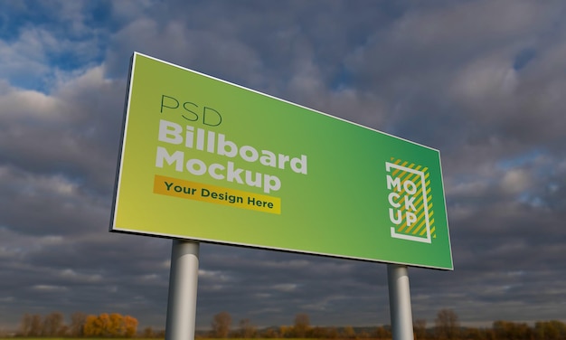 Szablon Makiety Billboardu, Widok Z Boku