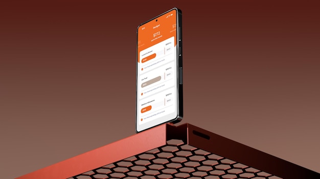 Szablon makiety ekranu telefonu
