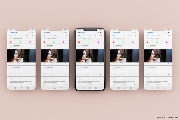 Szablon Makiety Interfejsu Mobilnego Facebook