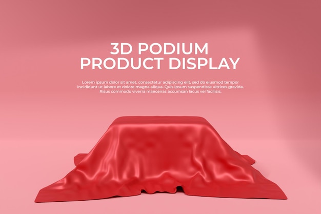 Szablon makiety produktu na podium 3D