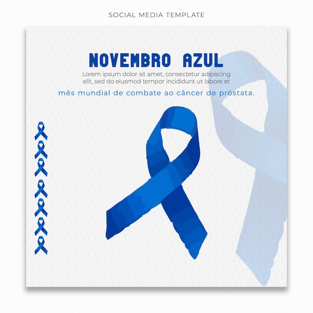 Szablon Mediów Społecznościowych Novembro Azul Dla Kanału Postów Na Instagramie