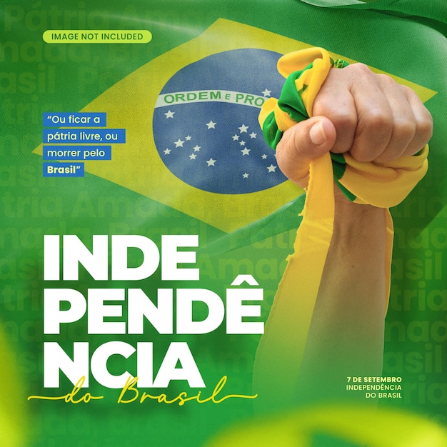 PSD szablon mediów społecznościowych psd 7 września dzień niepodległości brazylii independência do brasil