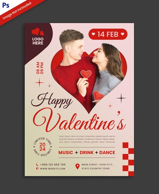 Szablon Mediów Społecznościowych Valentine