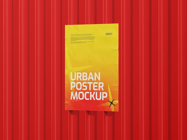 Szablon Mockup Urban Poster