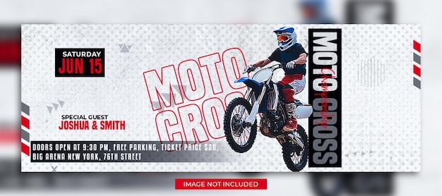 Szablon okładki motocrossowej na Facebooka