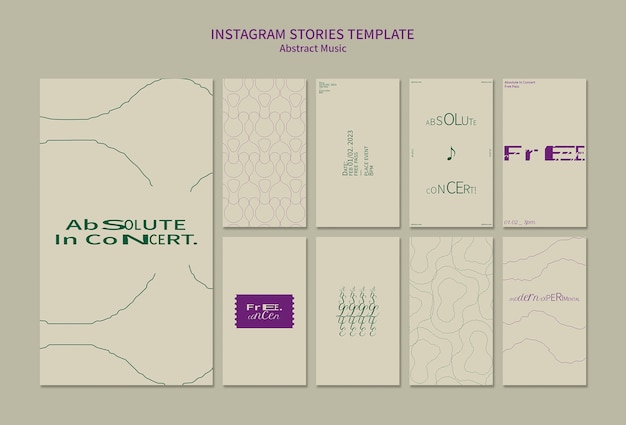 Szablon opowiadań na instagramie festiwalu muzycznego