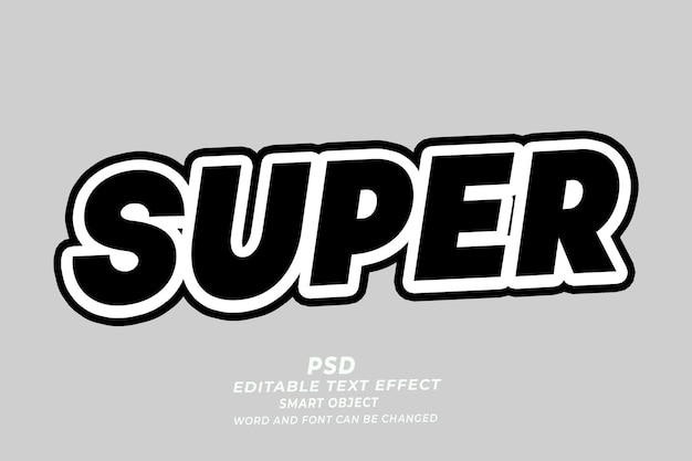 Szablon Photoshop Super PSD edytowalny efekt tekstowy