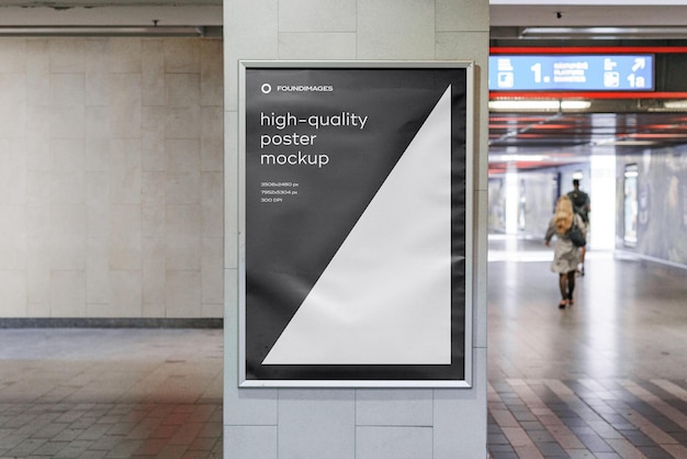 Szablon plakatów metra