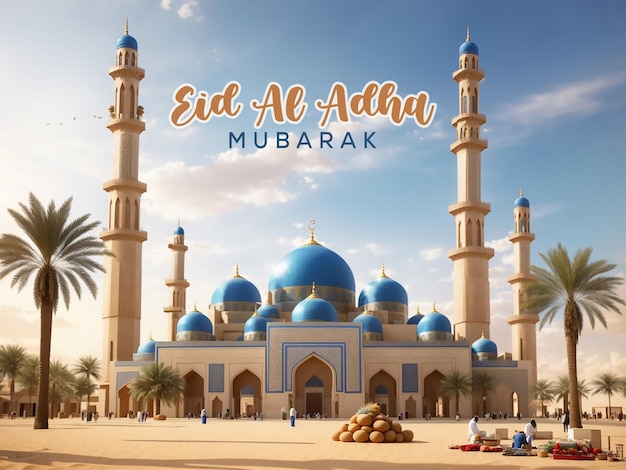 Szablon Plakatów świątecznych Eid Al Adha Mubarak