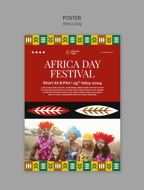 Szablon Plakatów Z Okazji Dnia Afryki