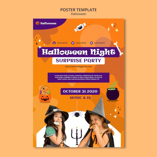 PSD szablon plakatu halloweenowego