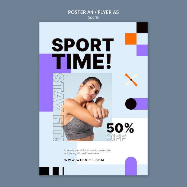 Szablon plakatu koncepcji sportu