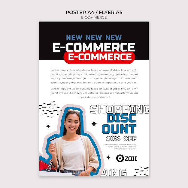 PSD szablon plakatu platformy handlu elektronicznego